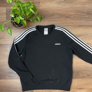 Vintage Black Adidas Crewneck Sweatshirt XL